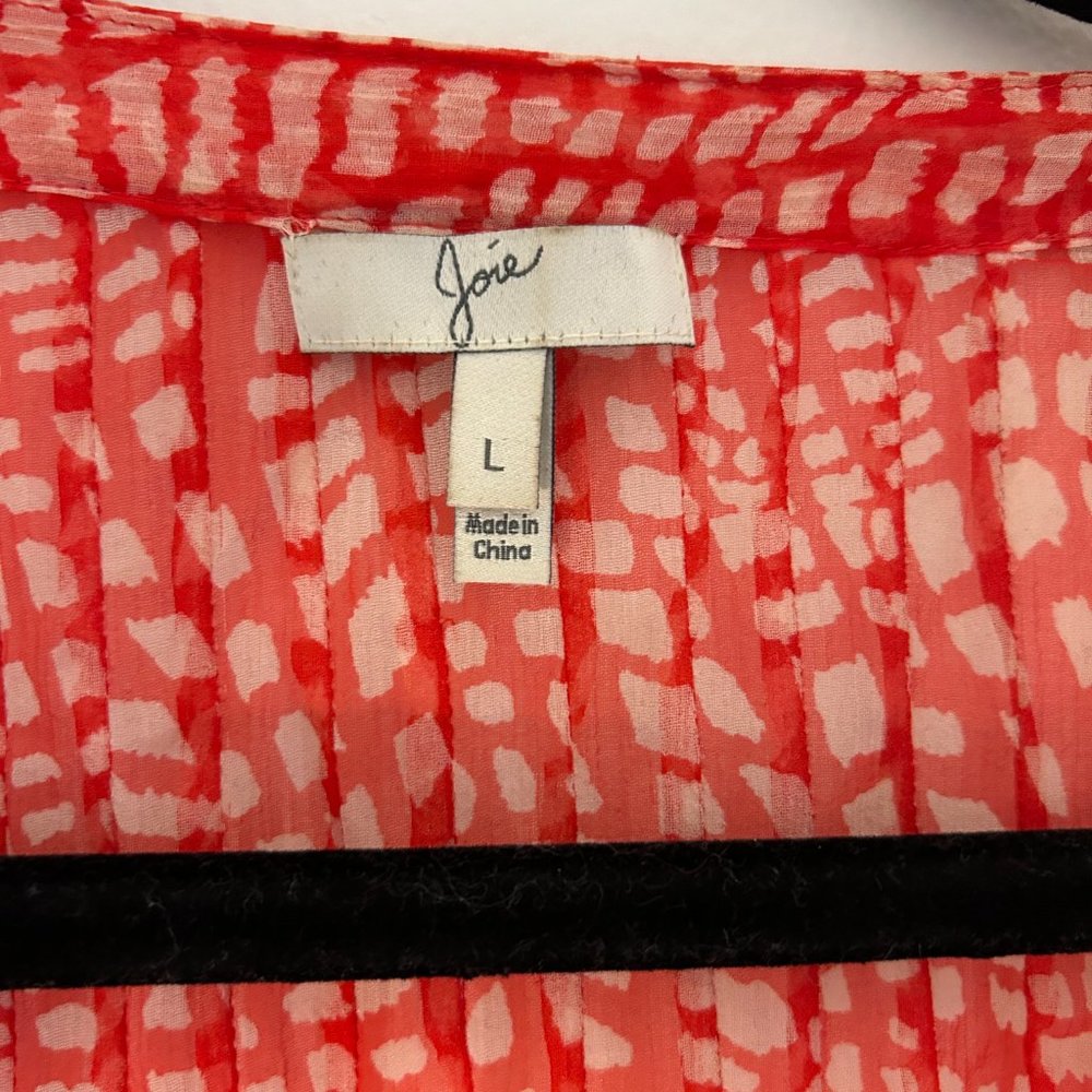 Joie Silk Covered Button Patterned Top - image 3